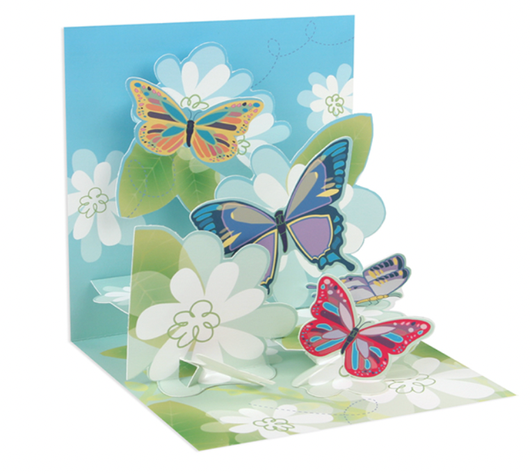 Up With Paper 3D Pop-Up Greeting Card – Butterflies
