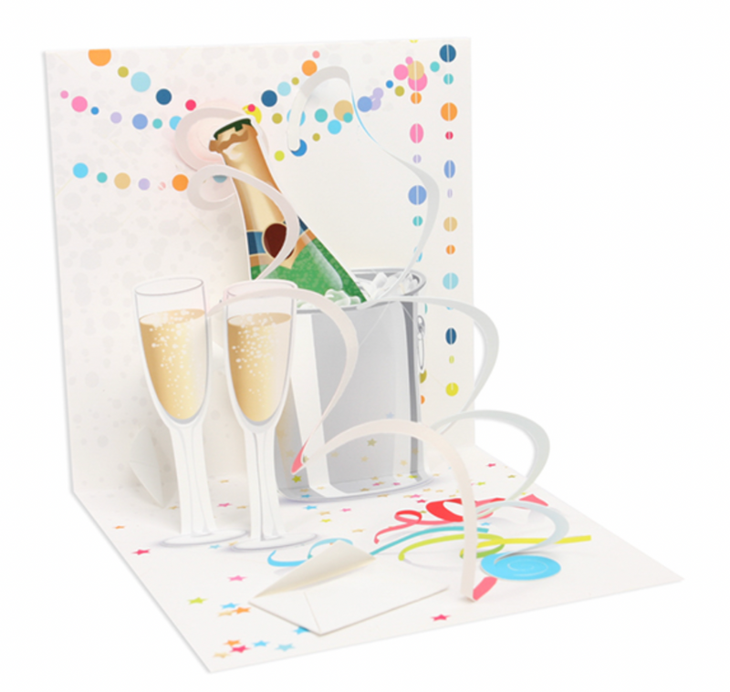 Up With Paper 3D Pop-Up Greeting Card – A Toast For You