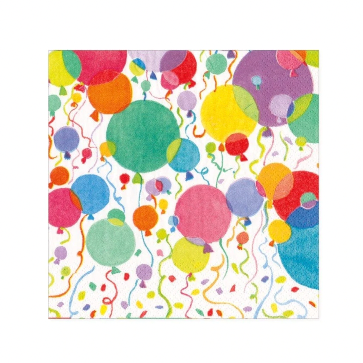 Caspari Balloons and Confetti Paper Cocktail Napkins - 20pk