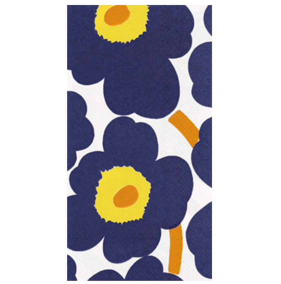 Marimekko Paper Guest Towels | Dark Blue – 16pk