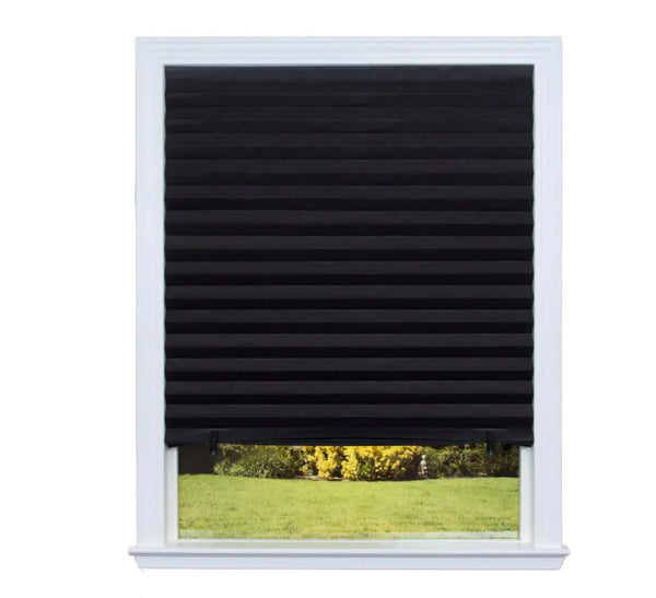 Redi Shade Paper Blackout Peel and Stick Window Shade -  Black – 48 in. W x 72 in.