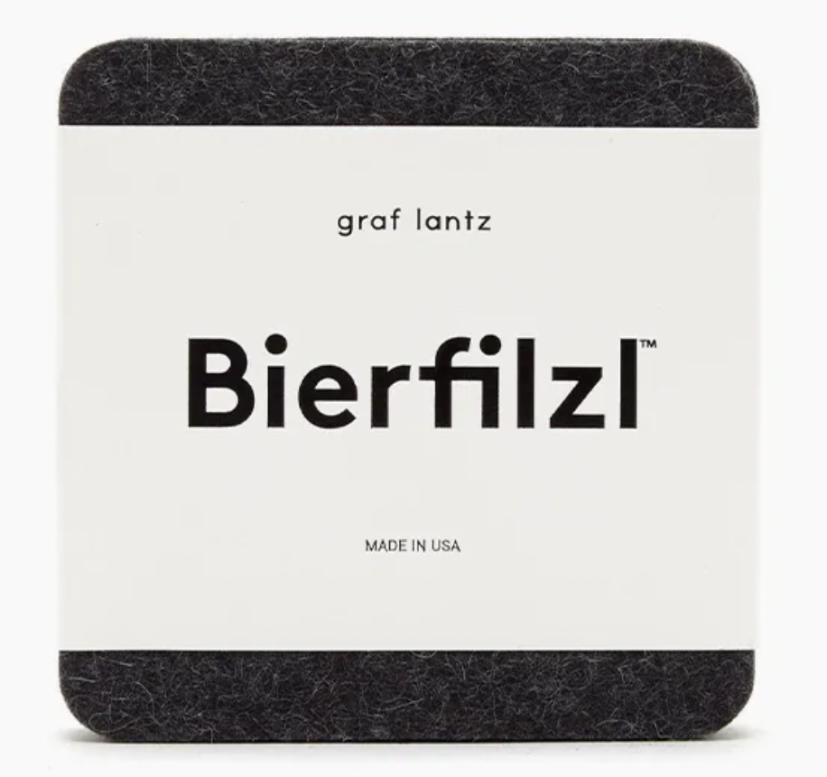 Graf Lantz Bierfilzl Square Felt Coaster – Charcoal – 4pk
