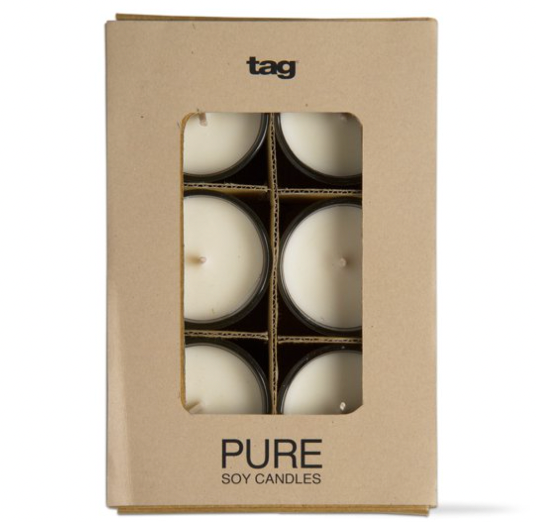 Pure Soy Candle Votives – Ivory – Set of 6