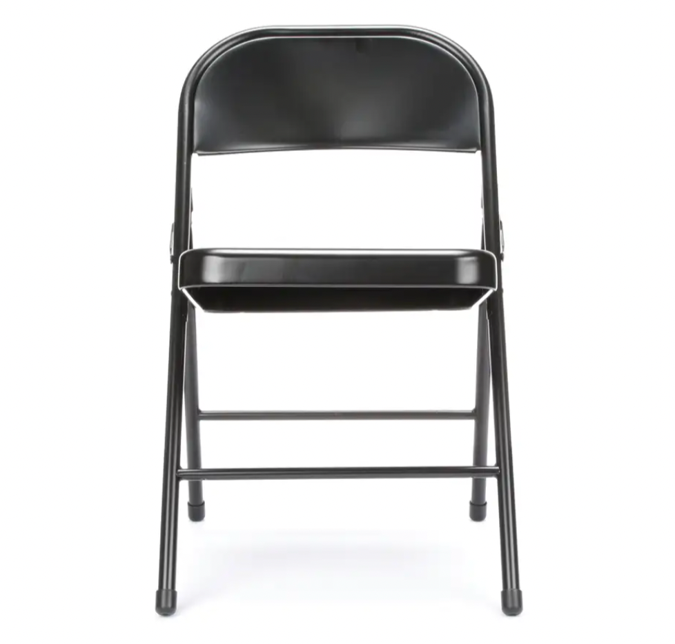 Steel Folding Chair – Black | Upper East Side Delivery Only