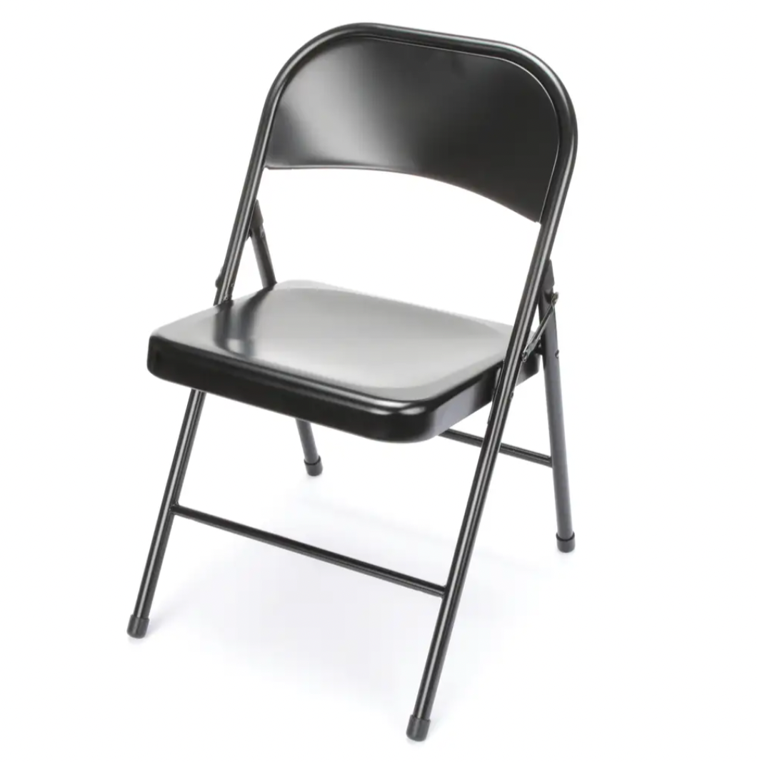 Steel Folding Chair – Black | Upper East Side Delivery Only