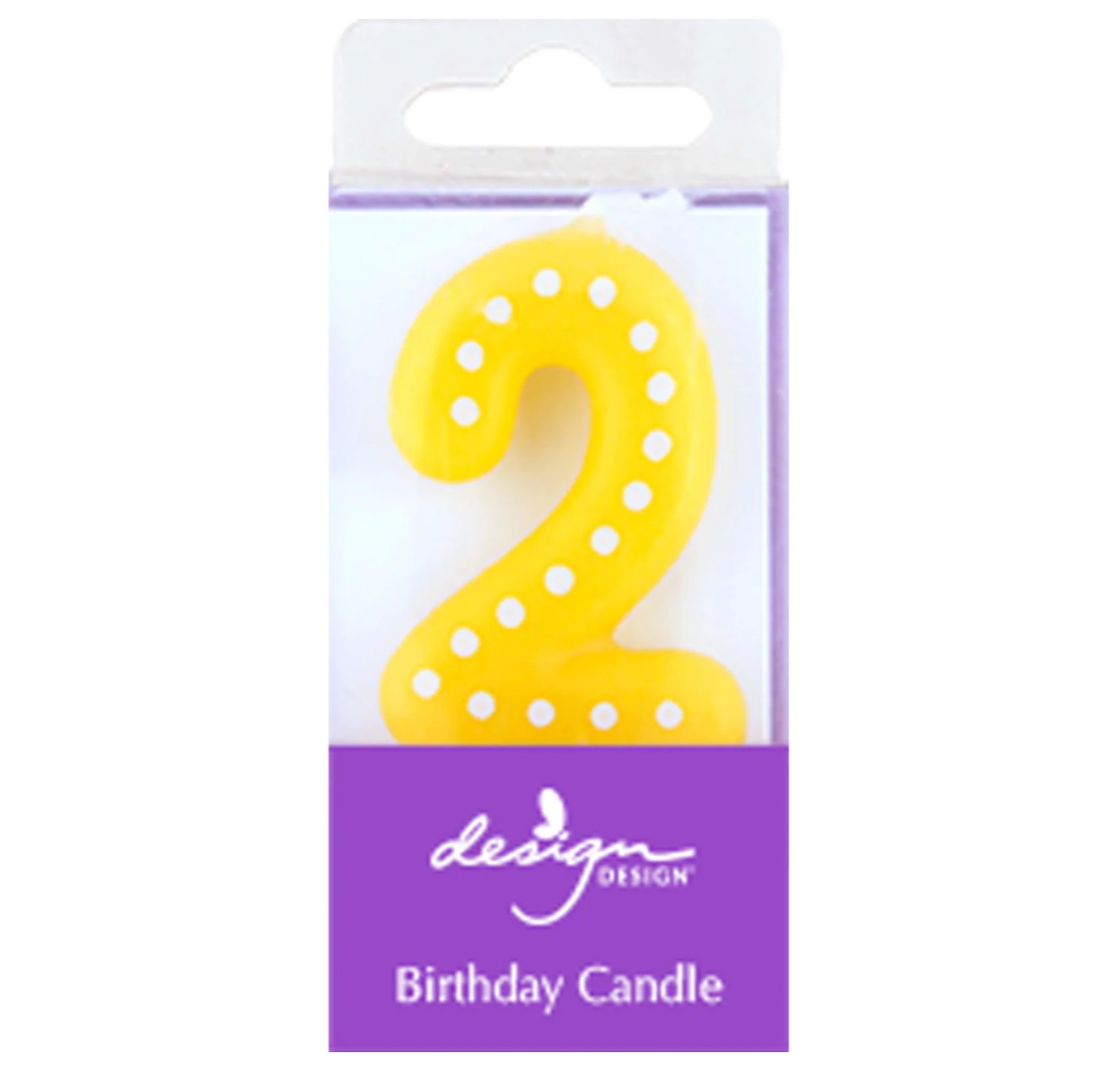 Marquee Number Birthday Candle – #2 – Assorted Colors