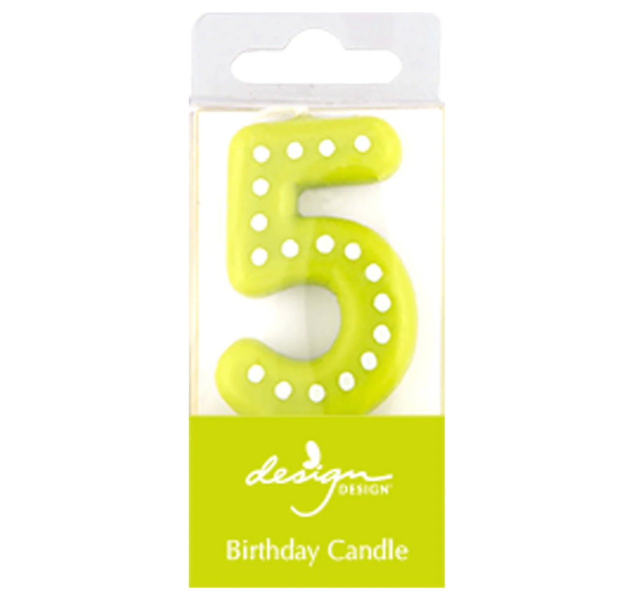 Marquee Number Birthday Candle – #5 – Assorted Colors