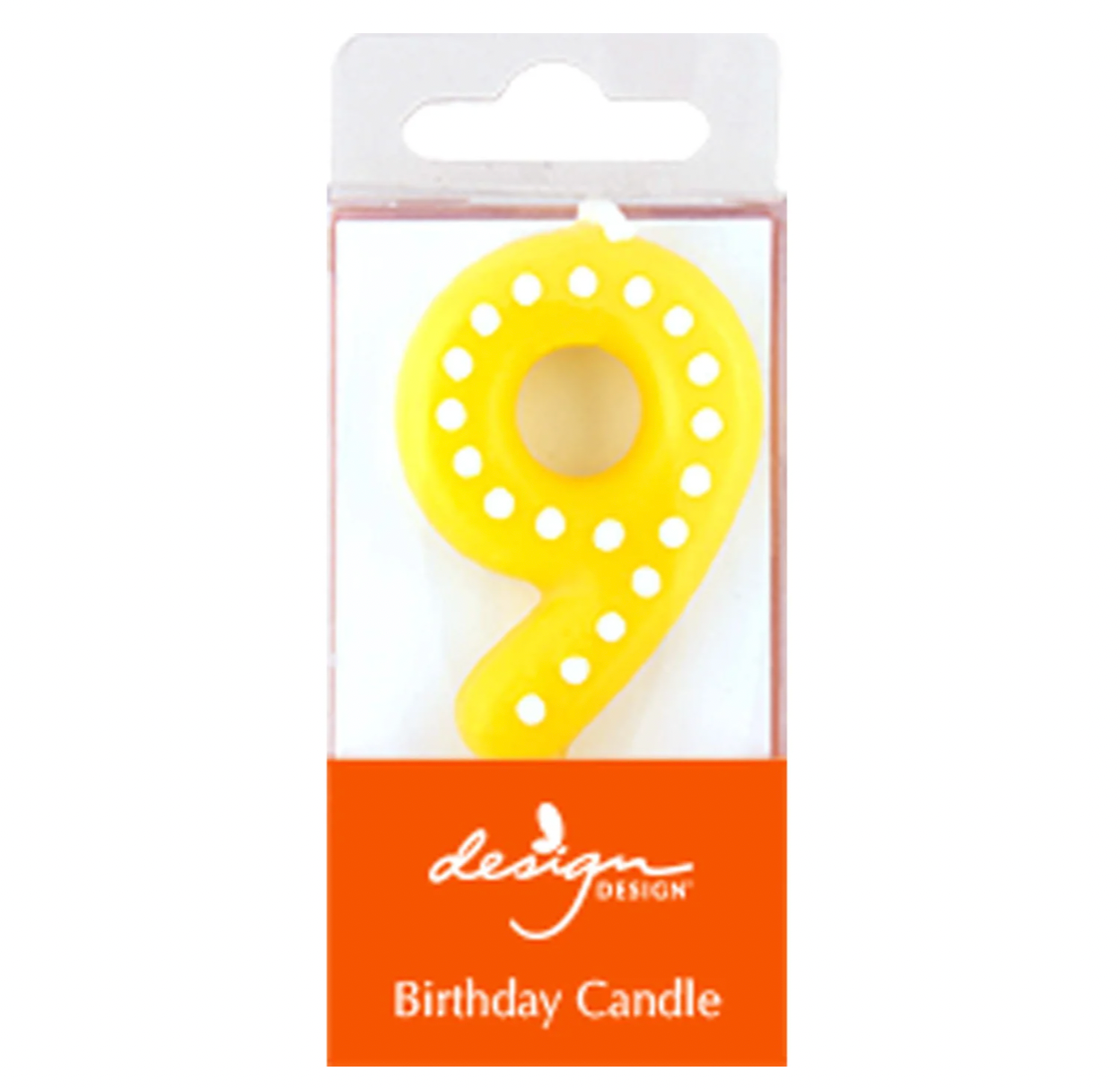 Marquee Number Birthday Candle – #9 – Assorted Colors