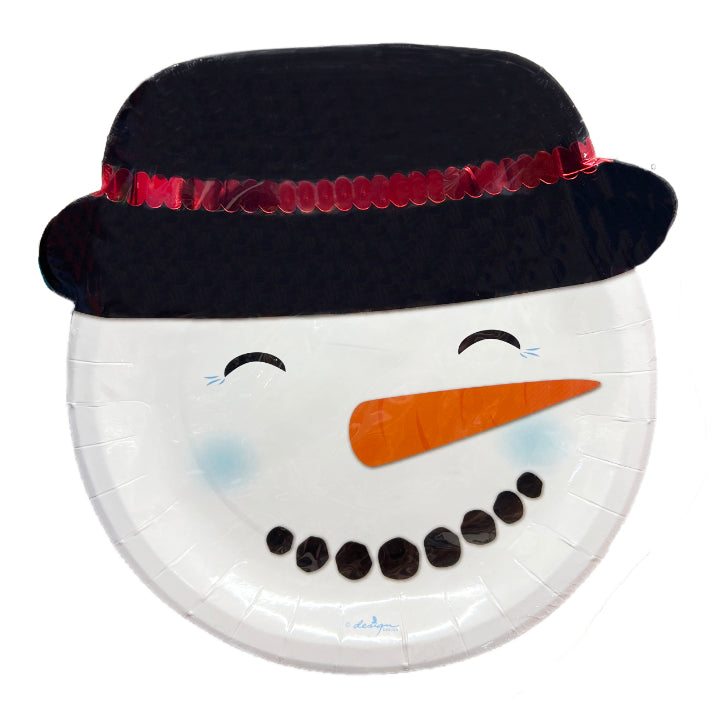 Merry Snowman Lunch Plate – 8 Pack