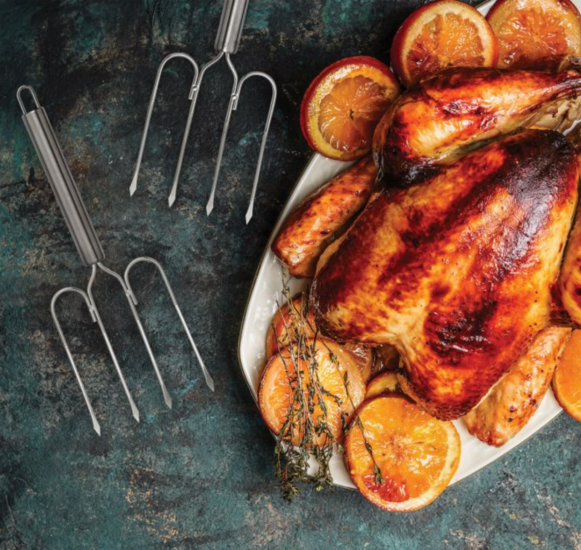 Roasting Turkey Lifter Forks – Set of 2