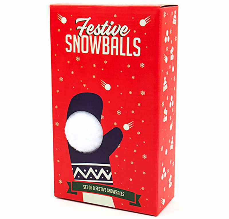 Festive Fake Snowballs – Set of 8