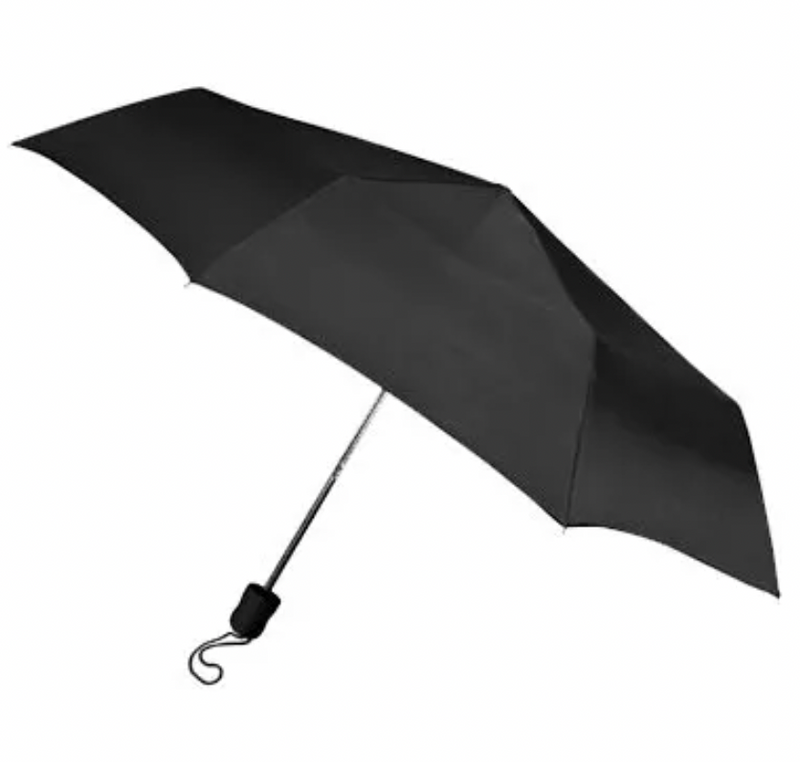 Manual Super Mini Umbrella – 42" Arc Coverage – Black