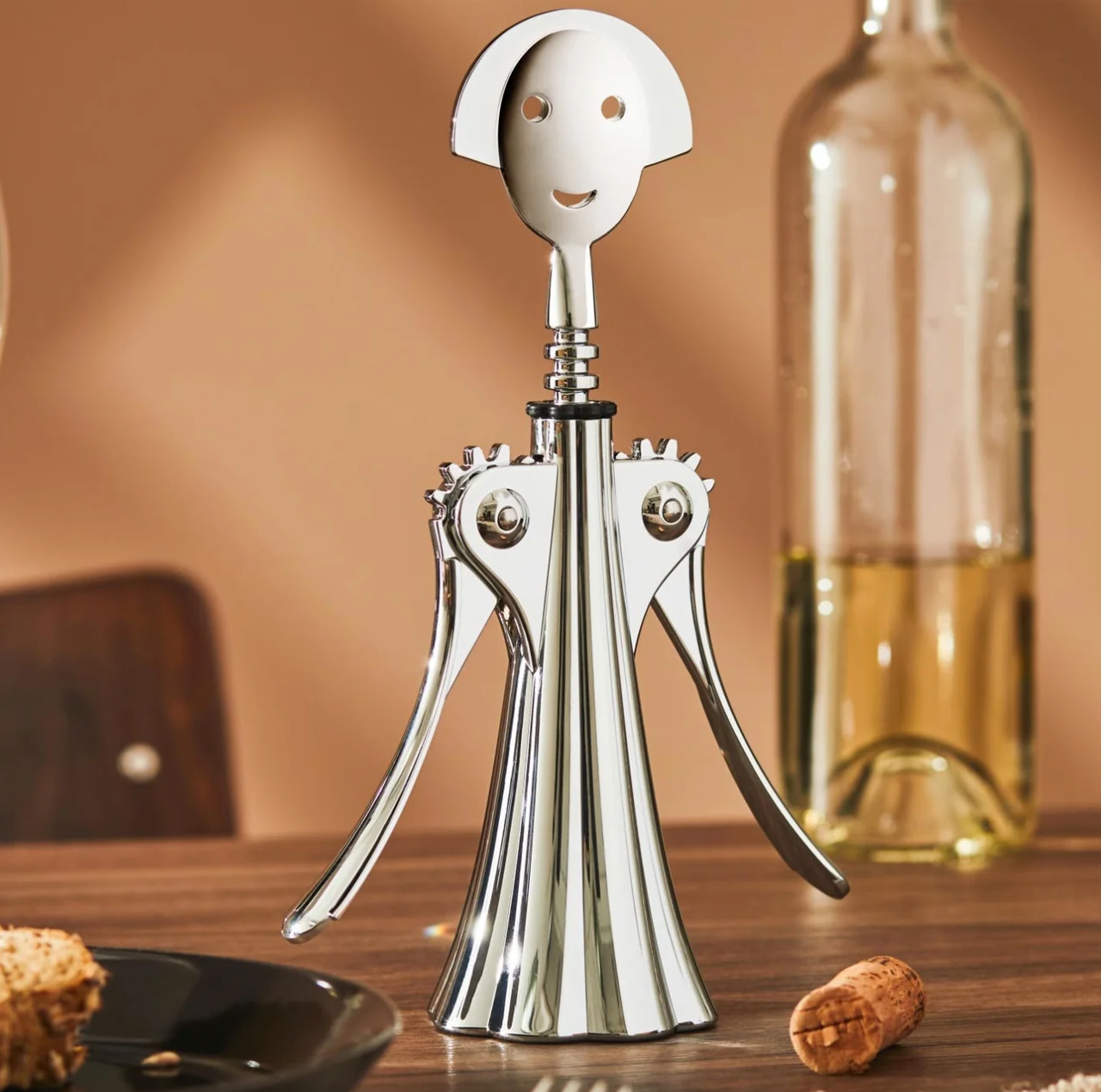 Alessi Ana G. Corkscrew By Alessandro Mendini – Chrome Plated Metal
