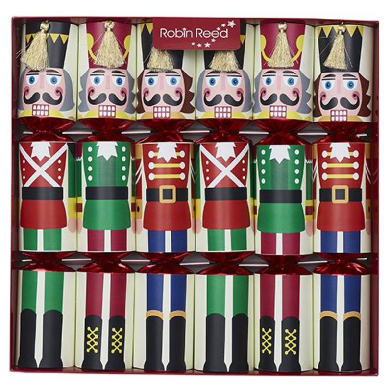 Robin Reed Racing Nutcracker Christmas Party Crackers – 6 Pack