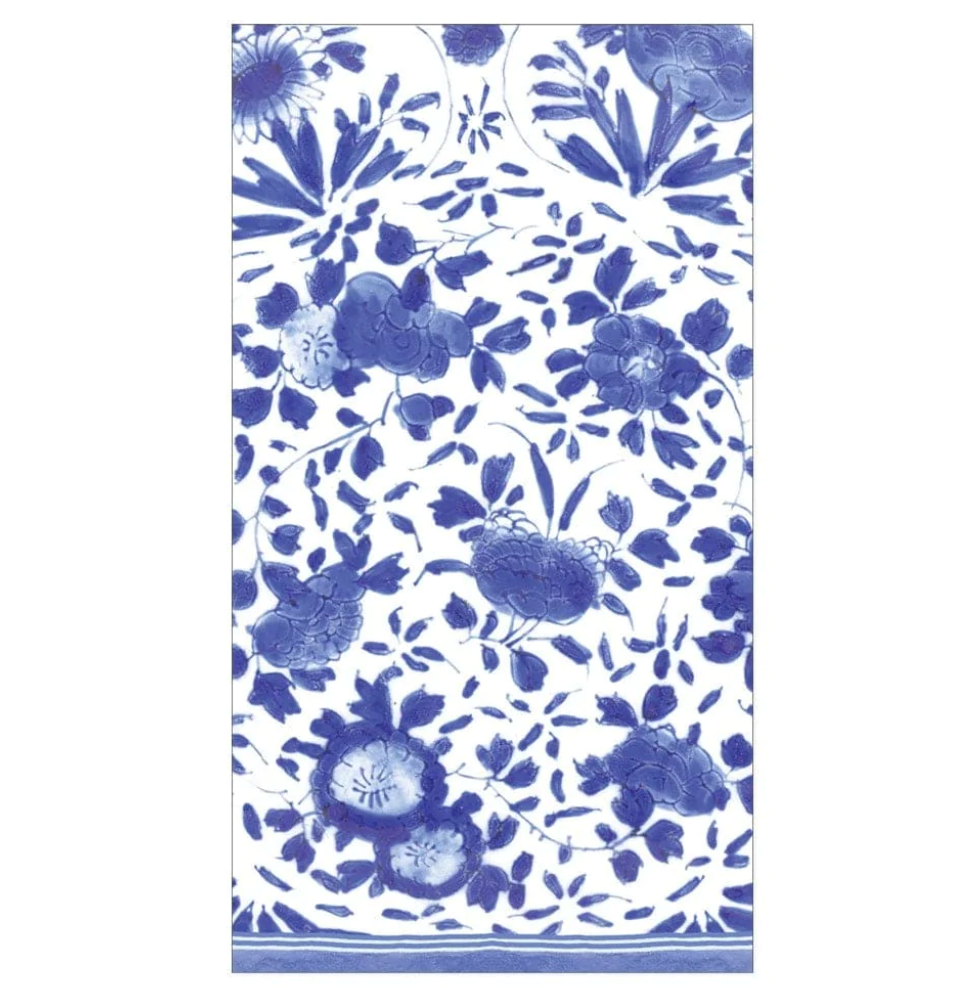 Caspari Delft in Blue Guest Towels - 15pk