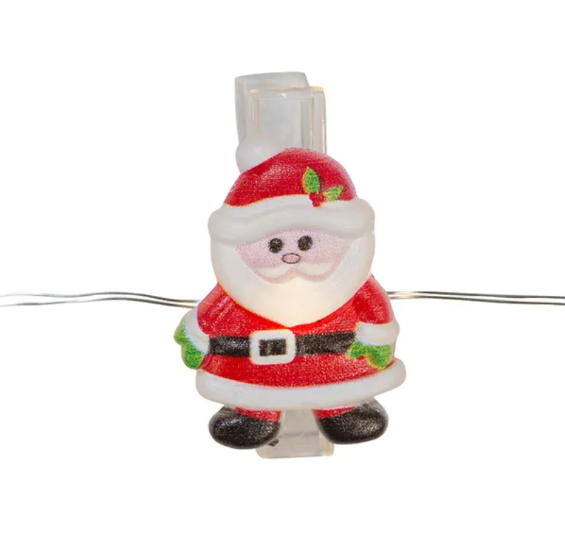 Battery-Operated String Lights – Snowman or Santa – Each Sold Separately