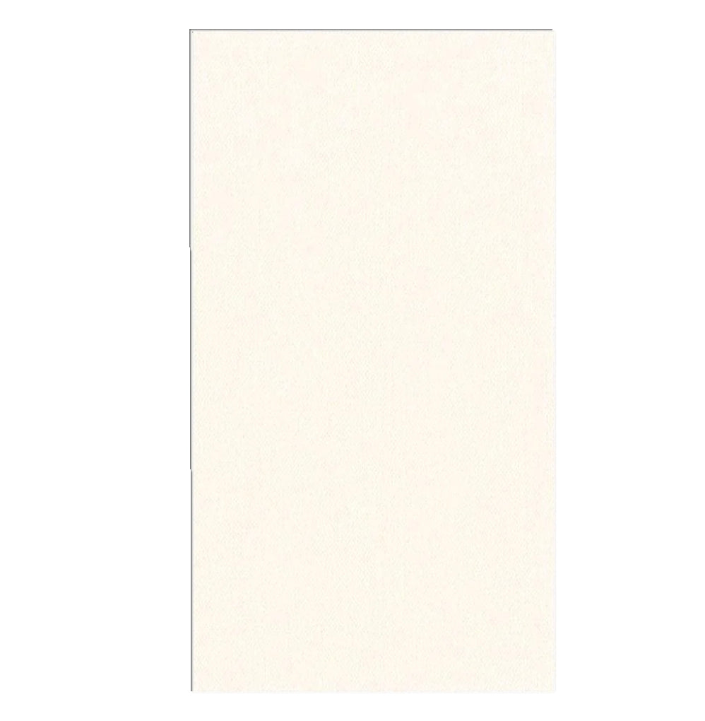 Caspari Paper Linen Solid Guest Towels - Ivory – 12pk