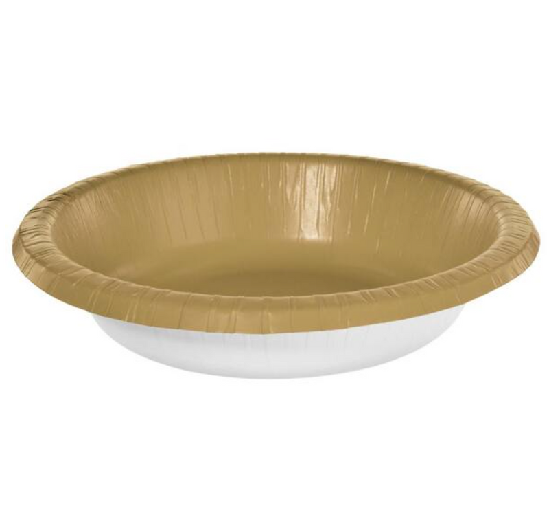 Gold Paper Bowls  - 12oz. – Set of 20