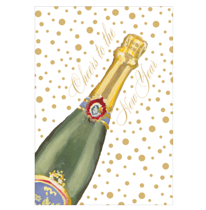 Caspari Cheers to the New Year Foil Card – 1 Card & 1 Envelope