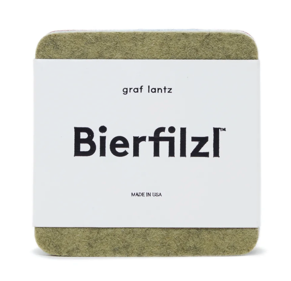 Graf Lantz Bierfilzl Square Felt Coaster – Ikebana – 4pk