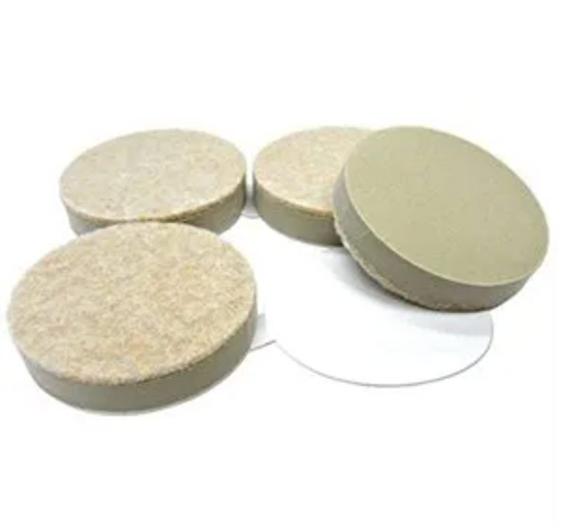 Self-Adhesive Round Felt Furniture Pads For Angled Legs - 1.5"– 4pk