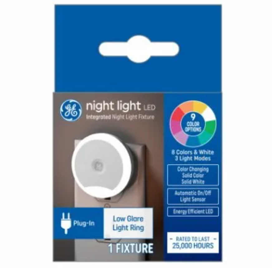 LED Night Light Ring With 9 Color Options