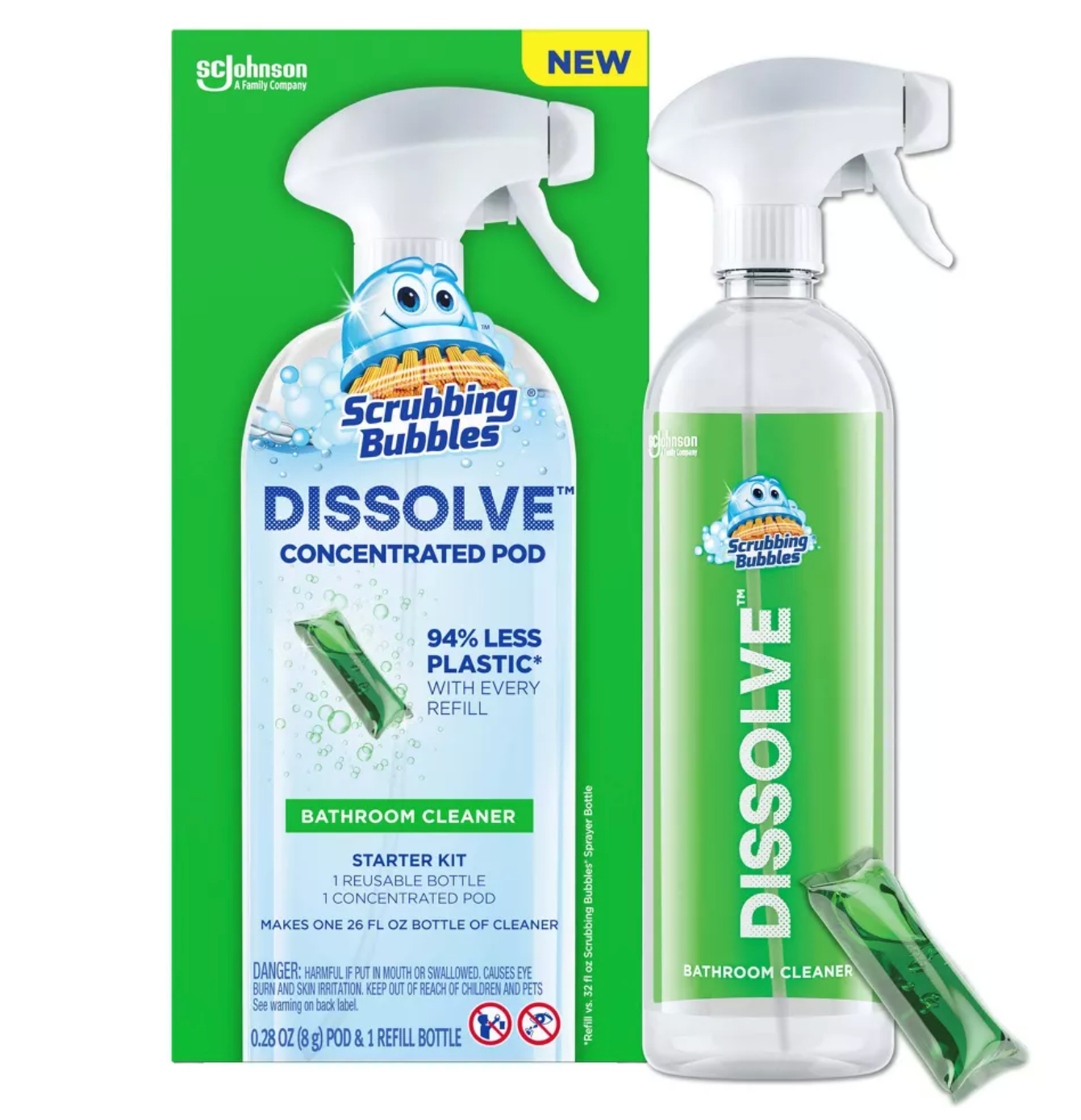 Scrubbing Bubbles Dissolve Pods Bathroom Cleaner Starter Kit - 0.28 fl oz