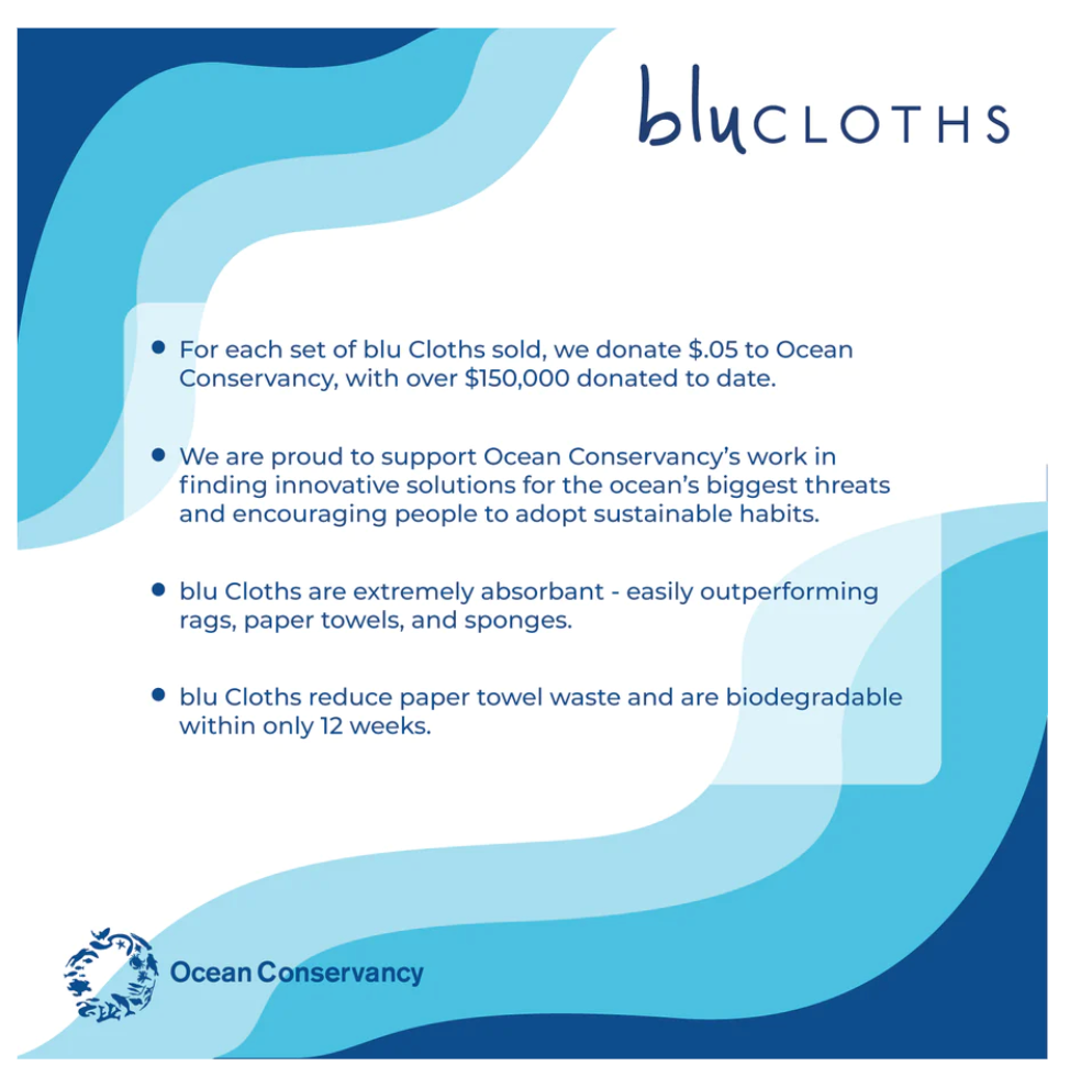Desert Succulent Blu Swedish Dish Cloths – Set of 2