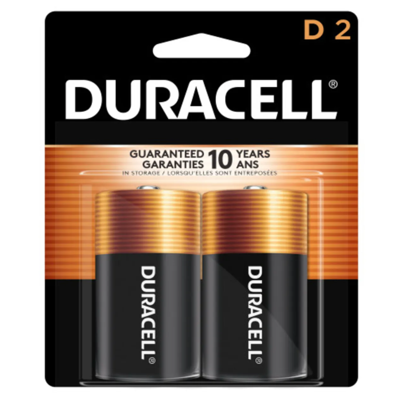Duracell Coppertop D Alkaline Batteries - 2 Pack