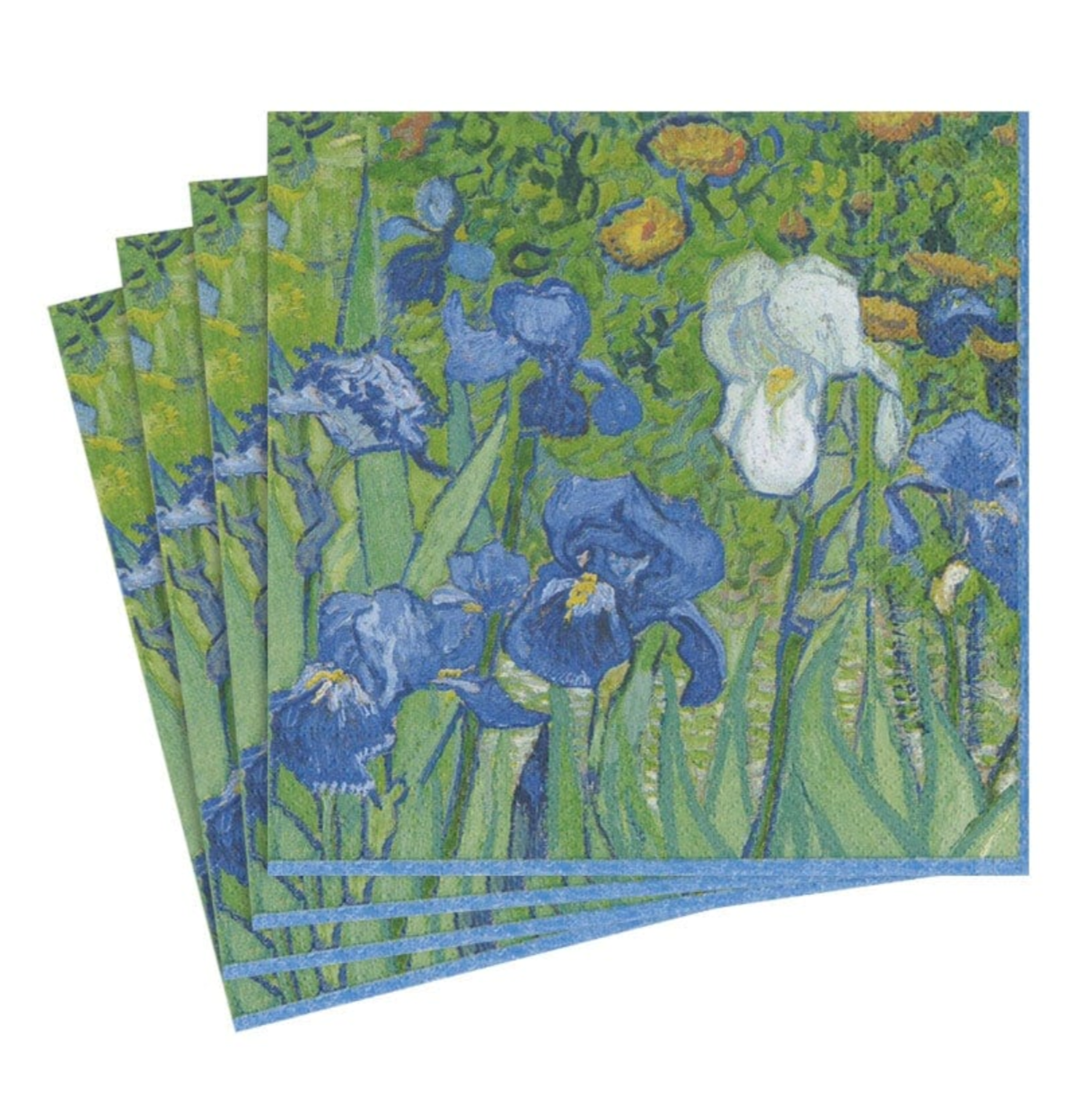 Caspari Van Gogh Irises Cocktail Napkins - 20pk