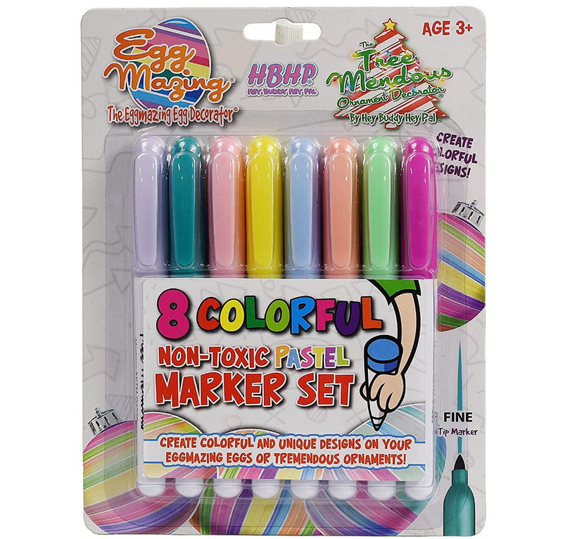 The Original EggMazing Replacement Colorful Non-Toxic Pastel Marker Set – 8 Pack