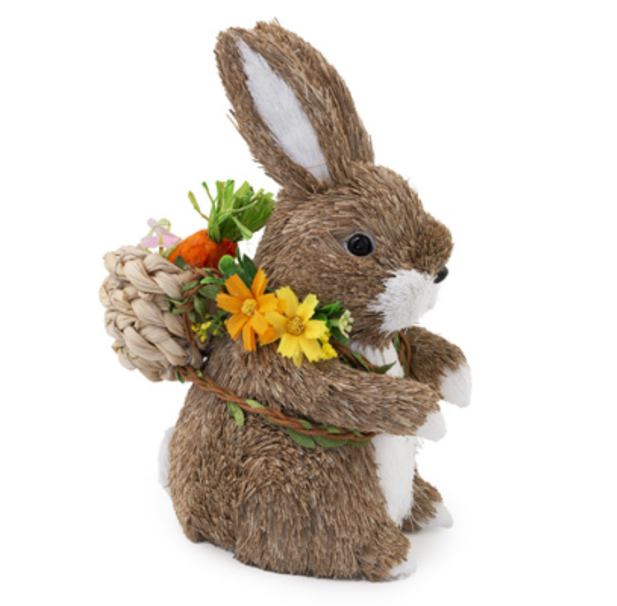 Bailey Backpack Straw Easter Bunny Table Decoration