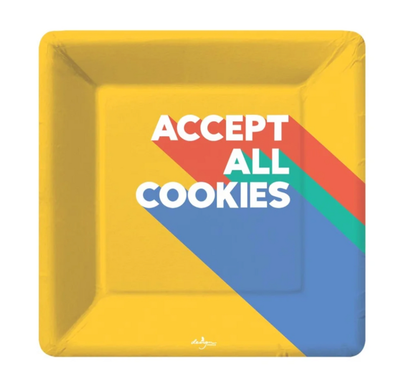 Design Design Accept All Cookies – Dessert Plate - 8pk