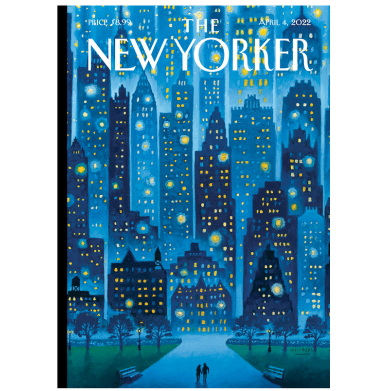 New Yorker Cover Note Card - Stellar Night