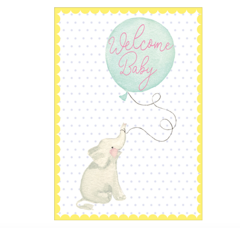Caspari –  Baby on the Way Baby Card – 1 Card & 1 Envelope