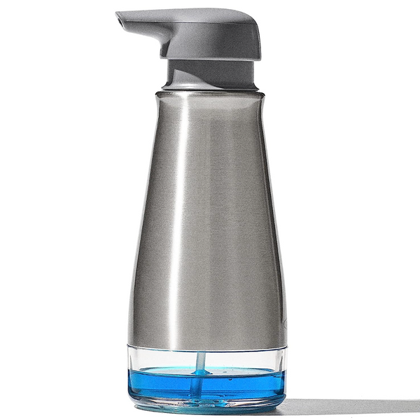 OXO Good Grips 15 Oz Stainless Steel Easy Press Hand Dish Soap Lotion  Dispenser, 1 Piece - Pay Less Super Markets