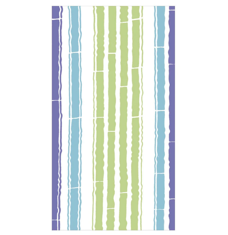 Caspari Paper Guest Towel Napkins - Bamboo Stripe  – 15 Pk