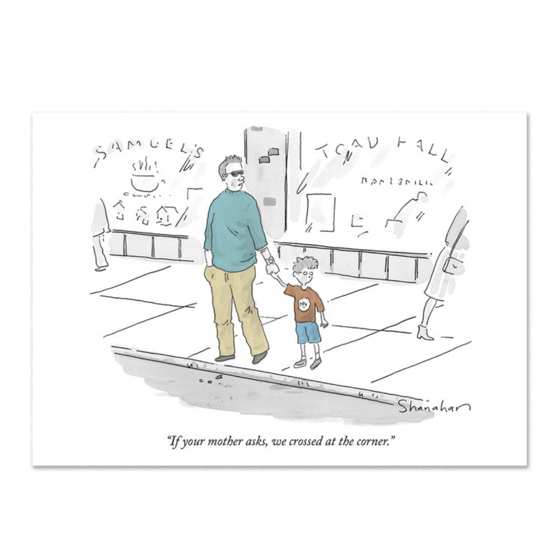New Yorker Father's Day Note Card -  If Mother Asks