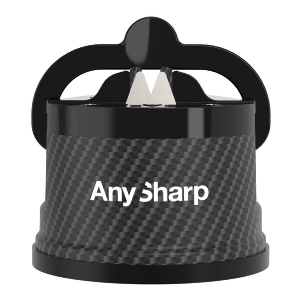 AnySharp Pro Knife One Handed Use Sharpener With Power Grip Surface – Carbon Fibre