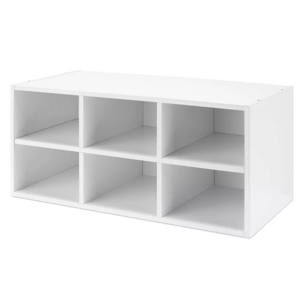 6 Section Cubby Organizer – White | LOCAL UPPER EAST SIDE DELIVERY ONLY