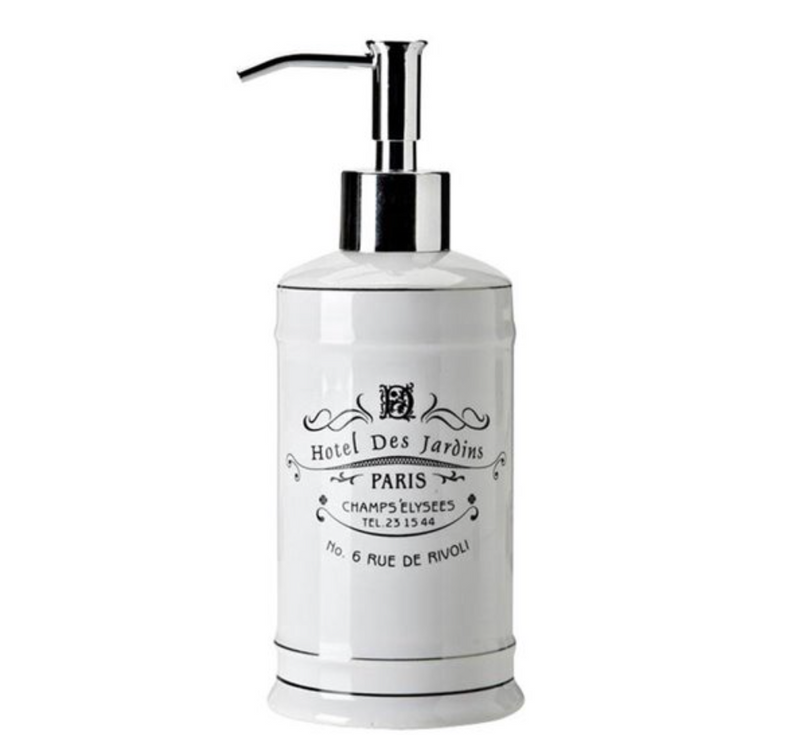 Ceramic Paris Soap Pump/Lotion Dispenser – White