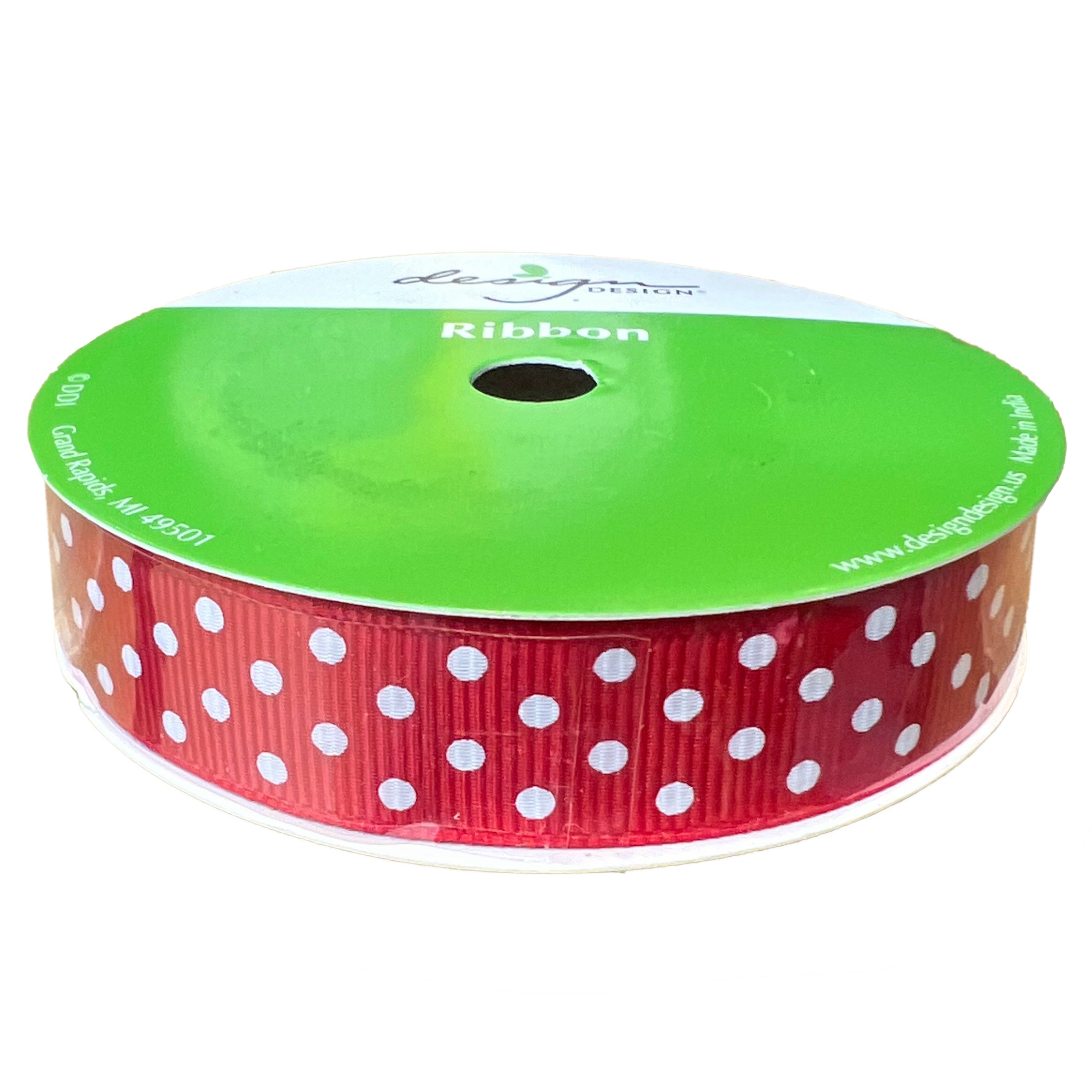 Grosgrain Polkadot Ribbon – 5/8" X 6 yds.