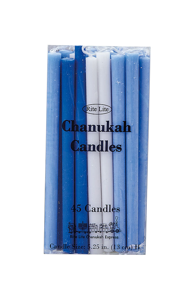 Rite Lite Deluxe Chanukah Candles – Assorted Blue – 45 pack