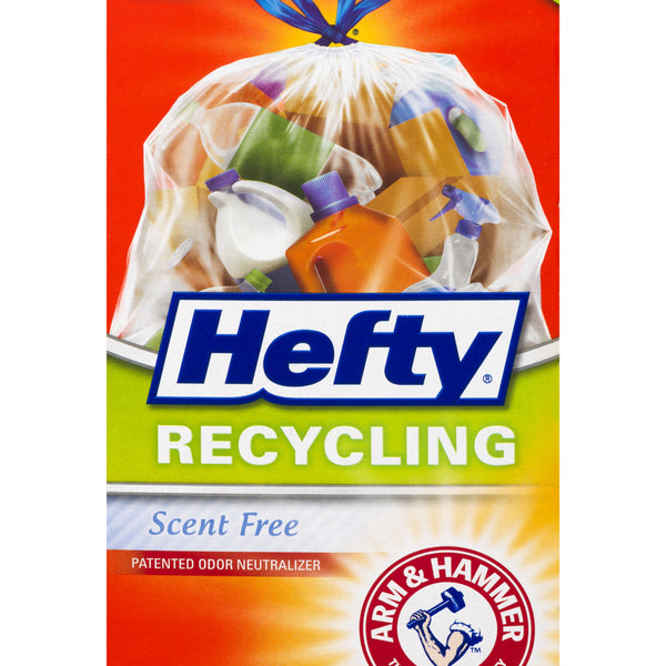 Hefty Recycling 30 Gal. Clear Large Trash Drawstring Bags 36 Ct Scent Free  Box