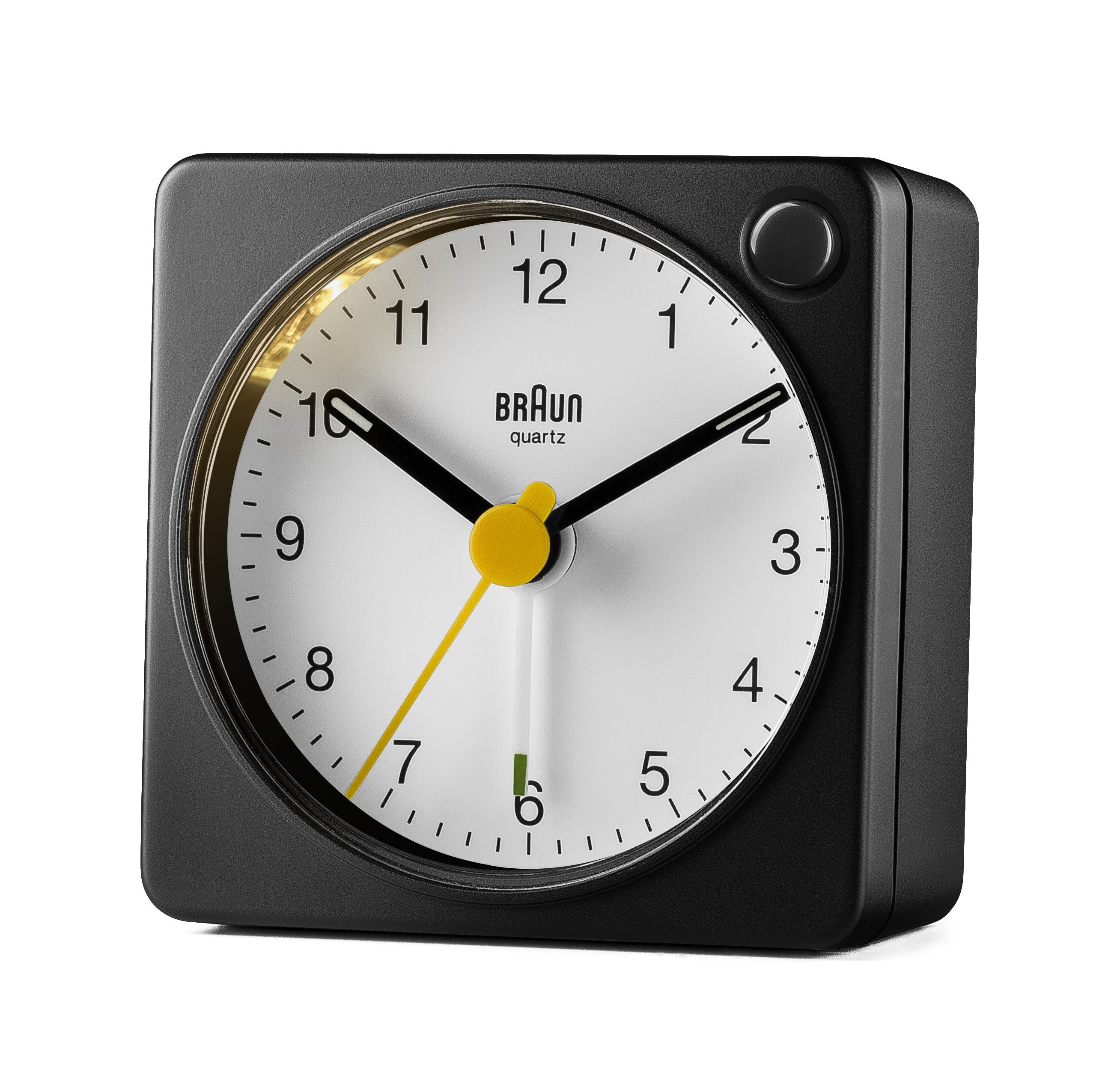 Braun Classic Travel Analogue Alarm Clock – Black/White