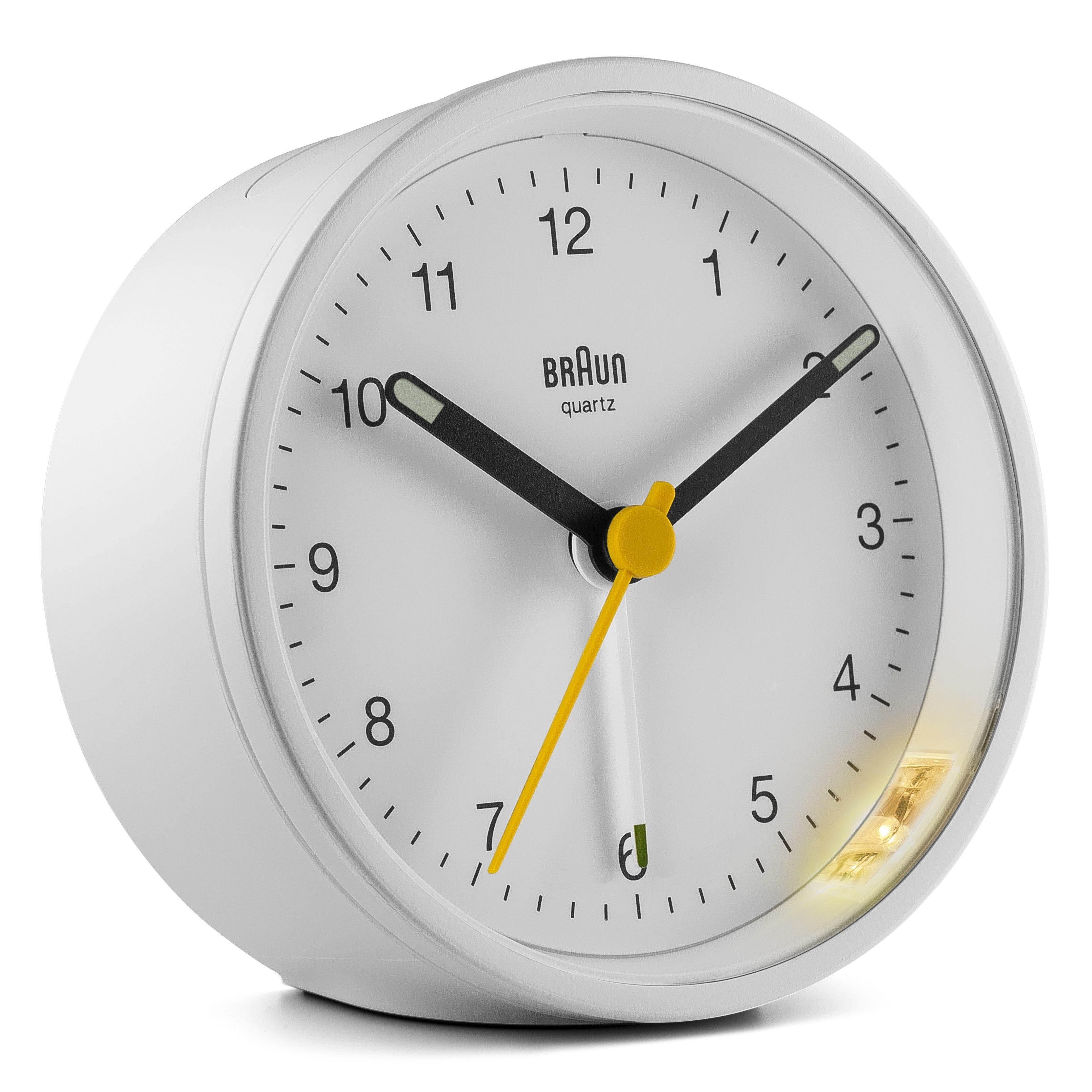 Braun Classic Alarm Analogue Clock – White/White