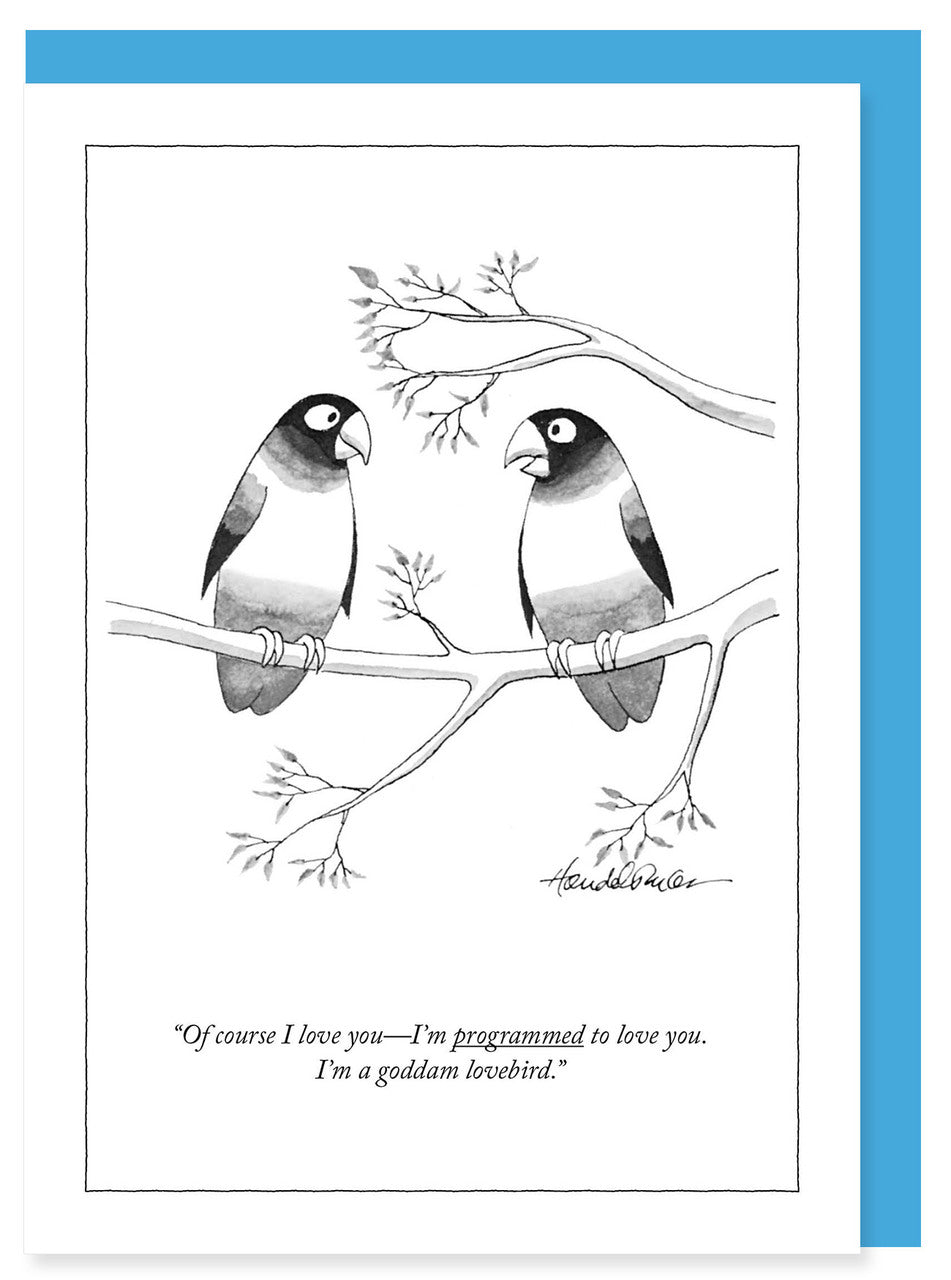 New Yorker Note Card - Goddam Lovebird