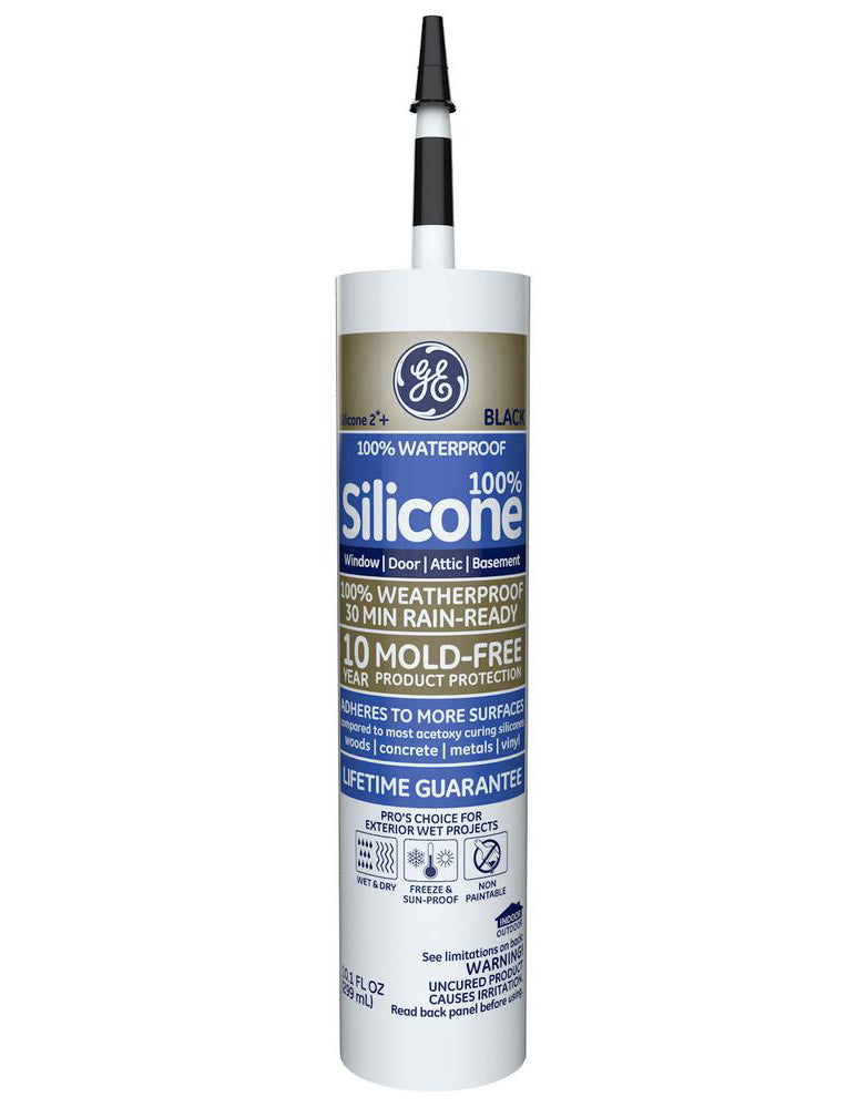 GE Silicone 2+ Window & Door Sealant – Black