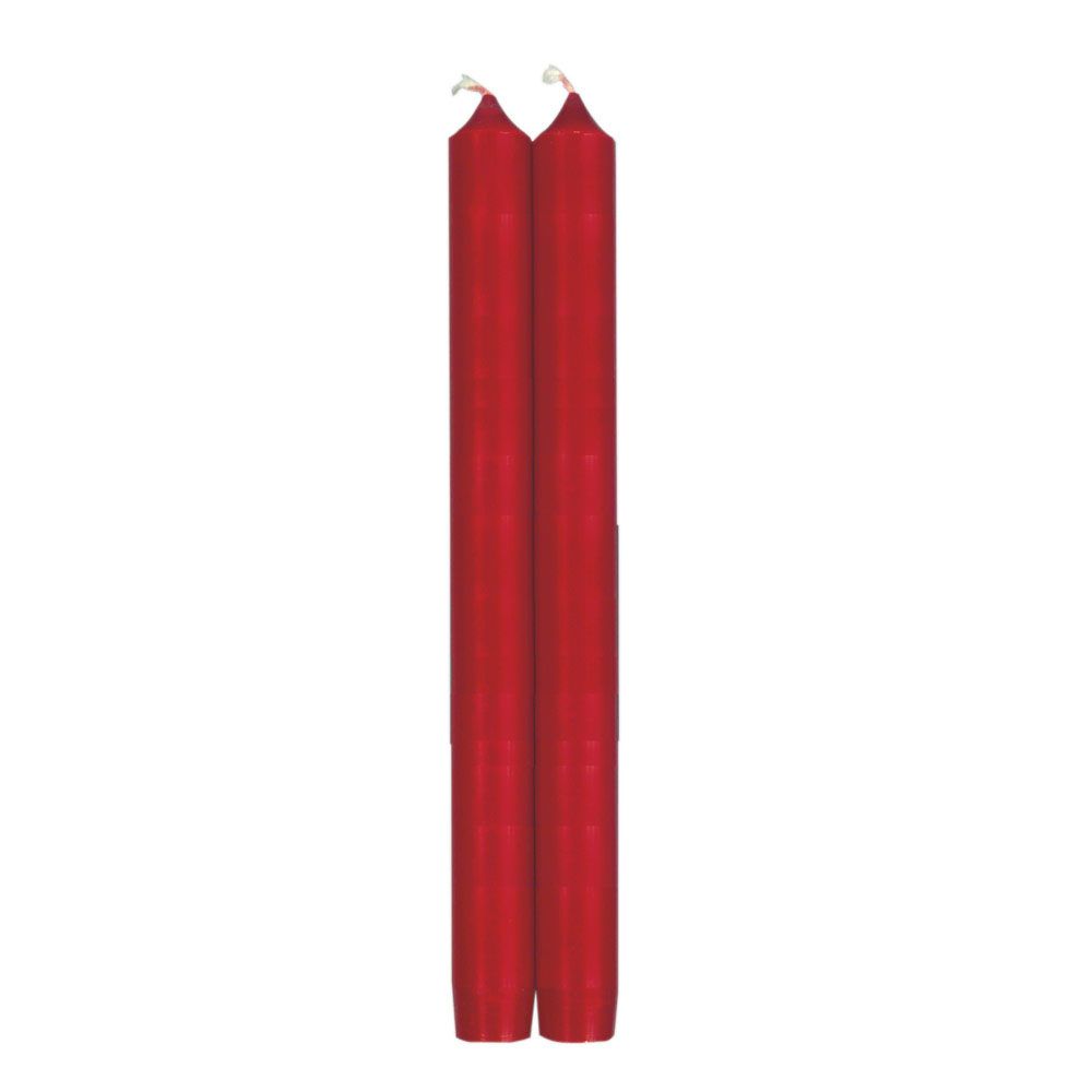 Caspari Tapered Candles in Red – 10inch – 2pk