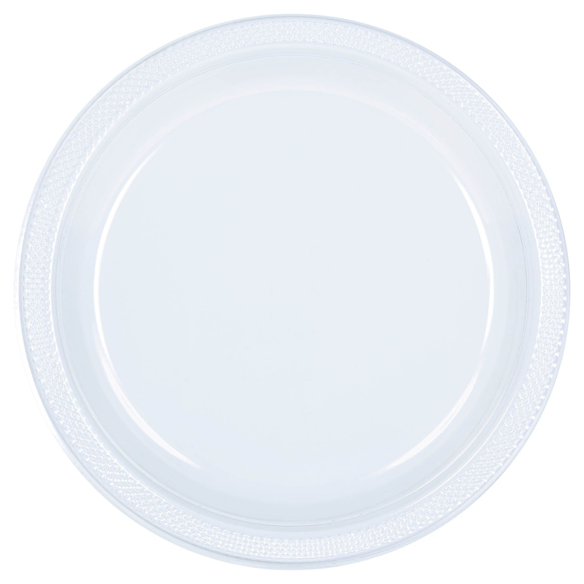 Clear Premium Plastic Round Plates  - 10.25"– Set of 10